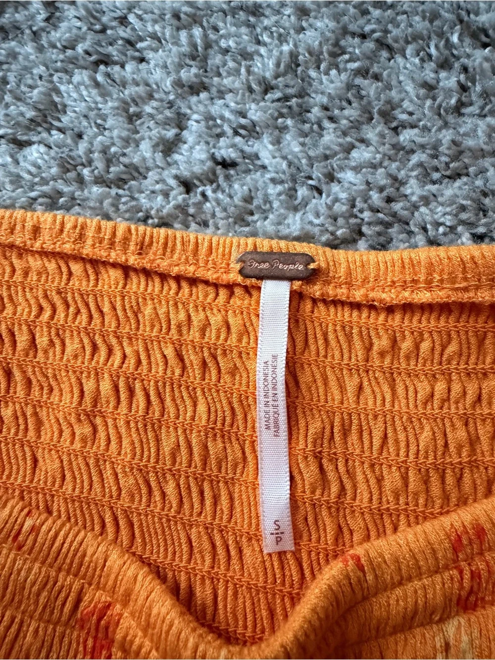 Free People Orange Off-Shoulder Boho